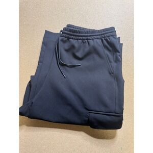 Athleta Black‎ Cargo Pants Wide Leg Elastic Drawstring Womens Large $150